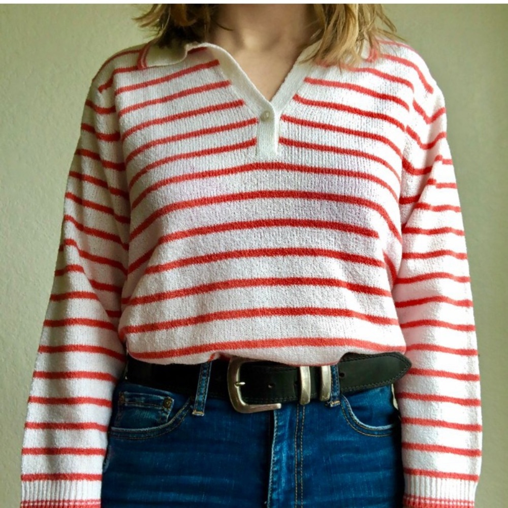 Striped Collared Top